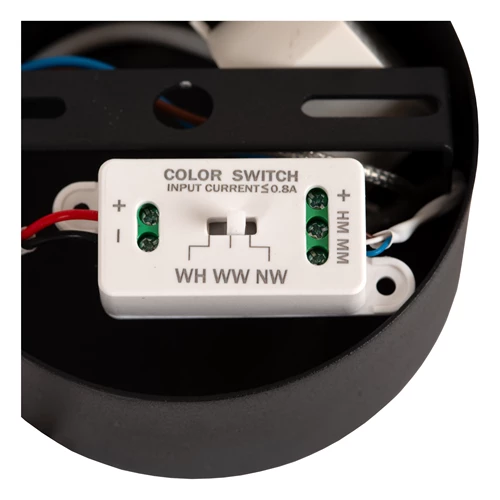 Lucide CALINA - Hanglamp - Ø 9,9 cm - LED Dimb. - CCT - 1x7W 2200K/3300K - Met vervangbare LED-module - Zwart | Premium - detail 5